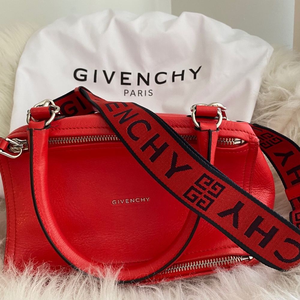 Givenchy Pandora Leather Bag Red
